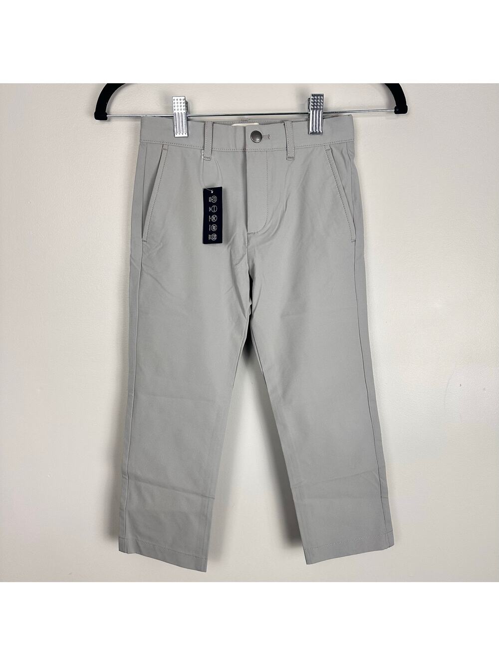 J.Crew Boys' Slim-fit Tech Chino Pants Size 5 NWT Gray Casual Minimalist Kids